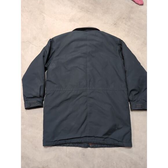 VTG Lands End Flannel Lined Chore Coat Mens L Green Full Zip Work Outdoor - Picture 10 of 10